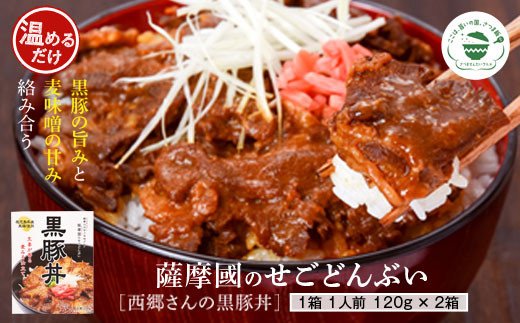 Z-521 薩摩川内市ご当地グルメ 薩摩國のせごどんぶい黒豚丼2食